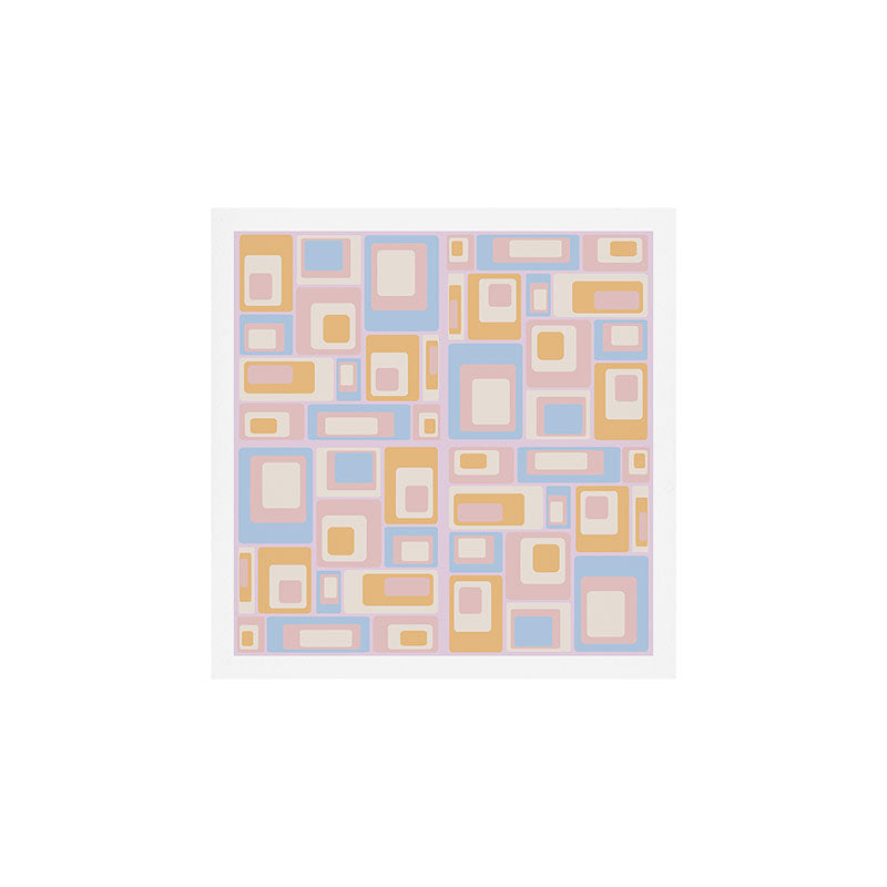 mid century mod squares pastel beach palette Art Print Gallery Image 1