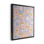 mid century mod squares pastel beach palette Framed Canvas Print Gallery Image 2