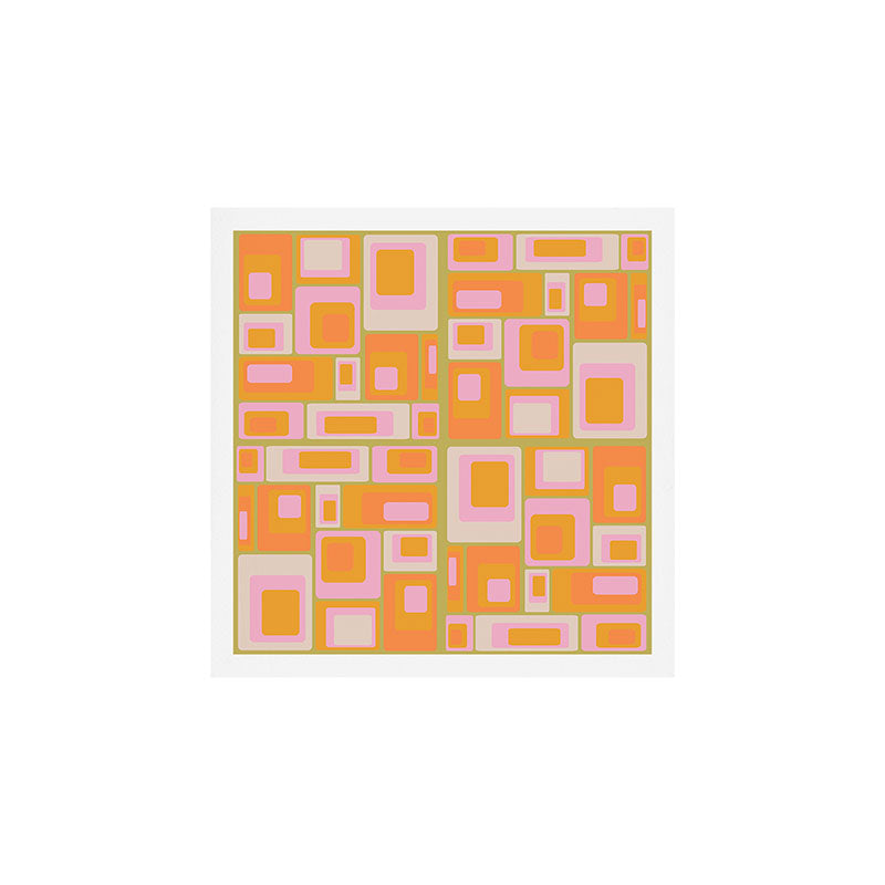 midcentury mod squares 70s tv set palette Art Print Gallery Image 1
