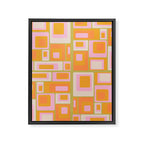 midcentury mod squares 70s tv set palette Framed Canvas Print Gallery Image 8