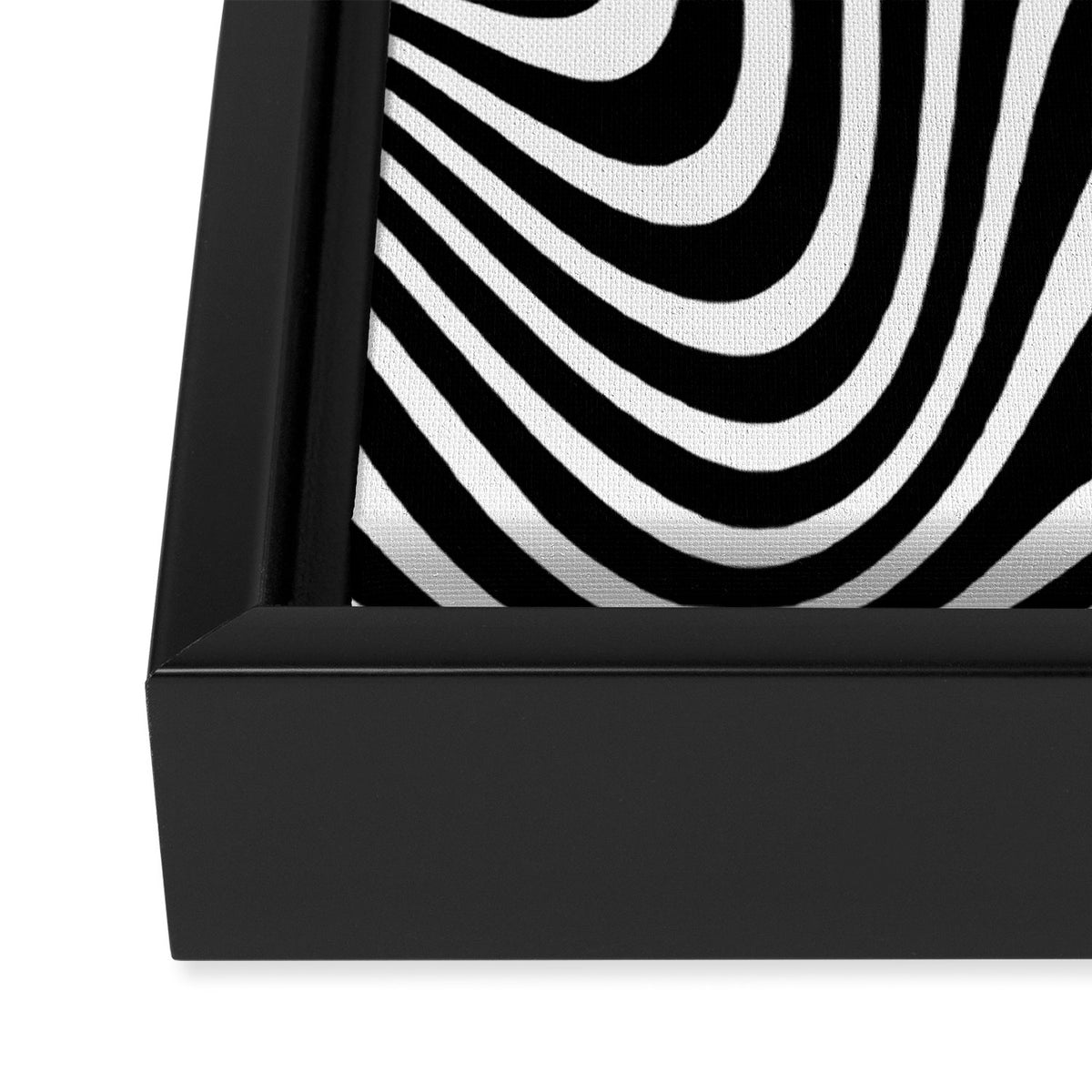 optical illusion (black + white) Framed Canvas Print Gallery Image 3