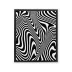 optical illusion (black + white) Framed Canvas Print Gallery Image 8