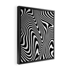 optical illusion (black + white) Framed Canvas Print Gallery Image 2