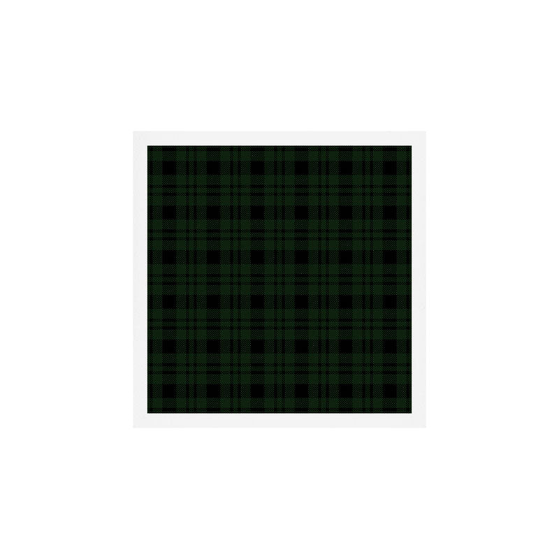 Plaid (Dark green) Art Print Gallery Image 1
