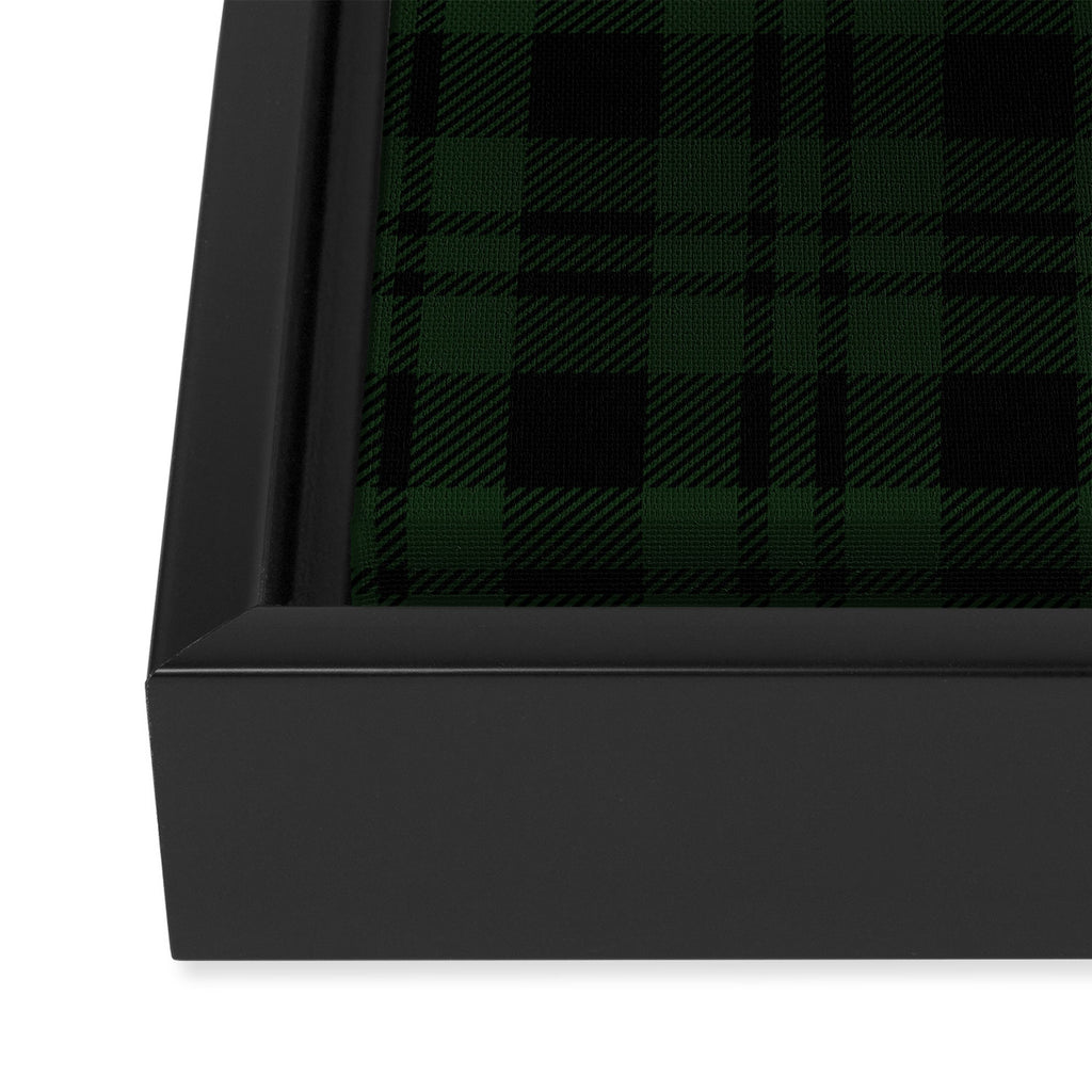 Plaid (Dark green) Framed Canvas Print Gallery Image 3