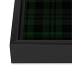 Plaid (Dark green) Framed Canvas Print Gallery Image 3