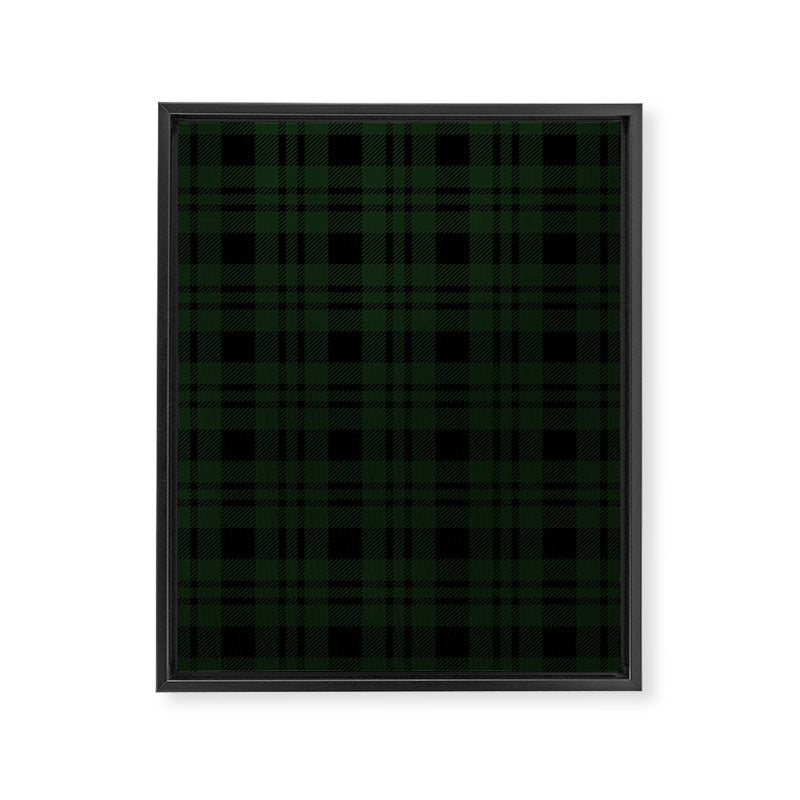 Plaid (Dark green) Framed Canvas Print Gallery Image 8