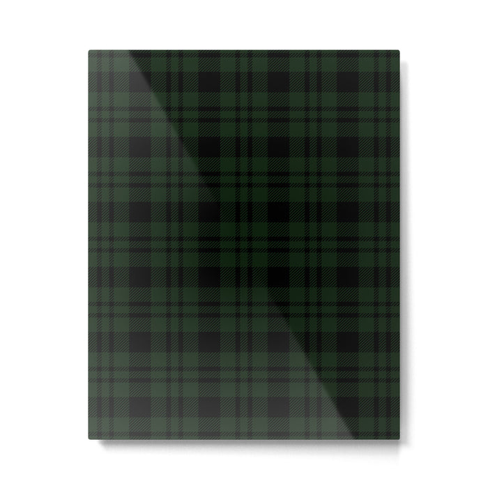 Plaid (Dark green) Metal Print Gallery Image 1
