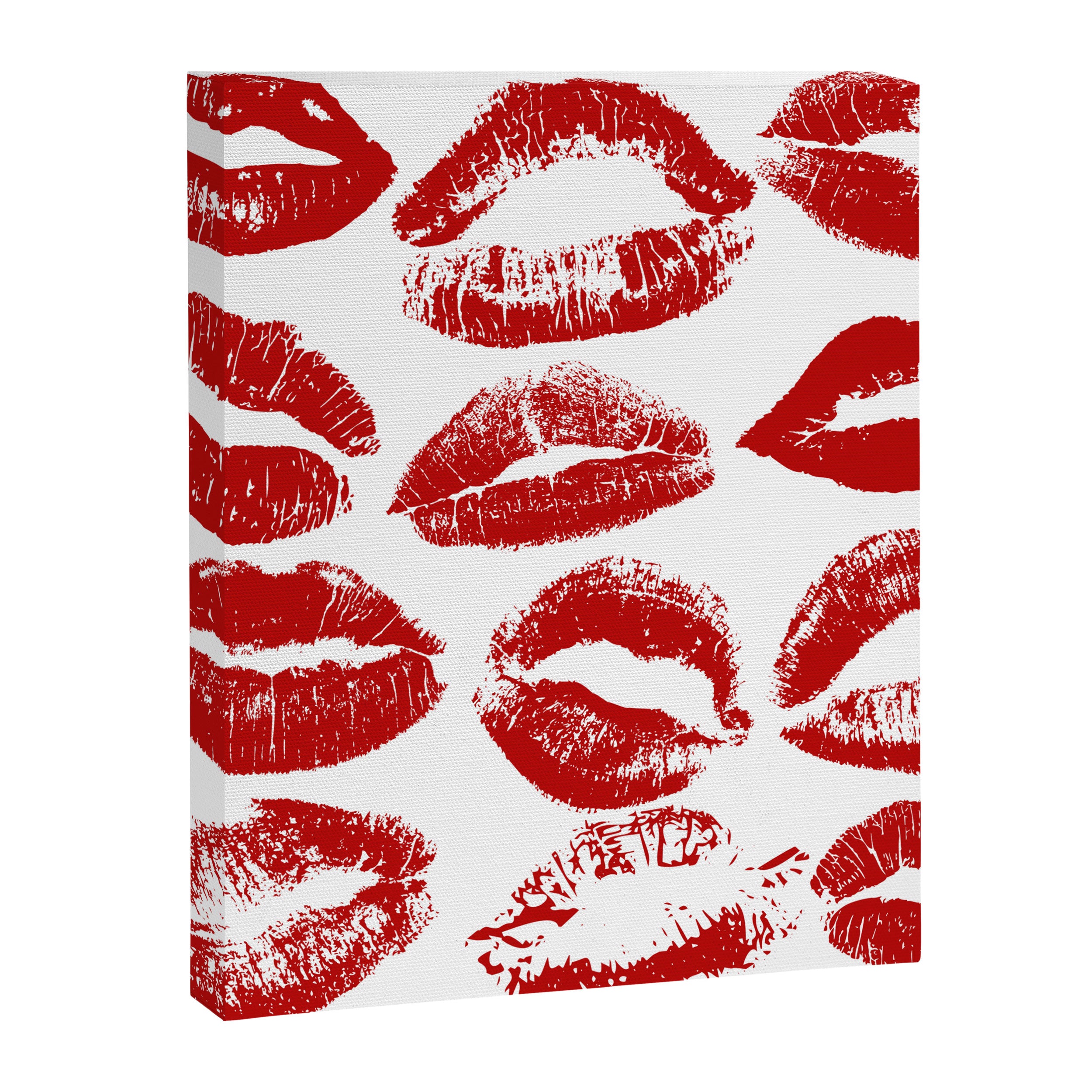 red lipstick kisses Canvas Print Gallery Image 8