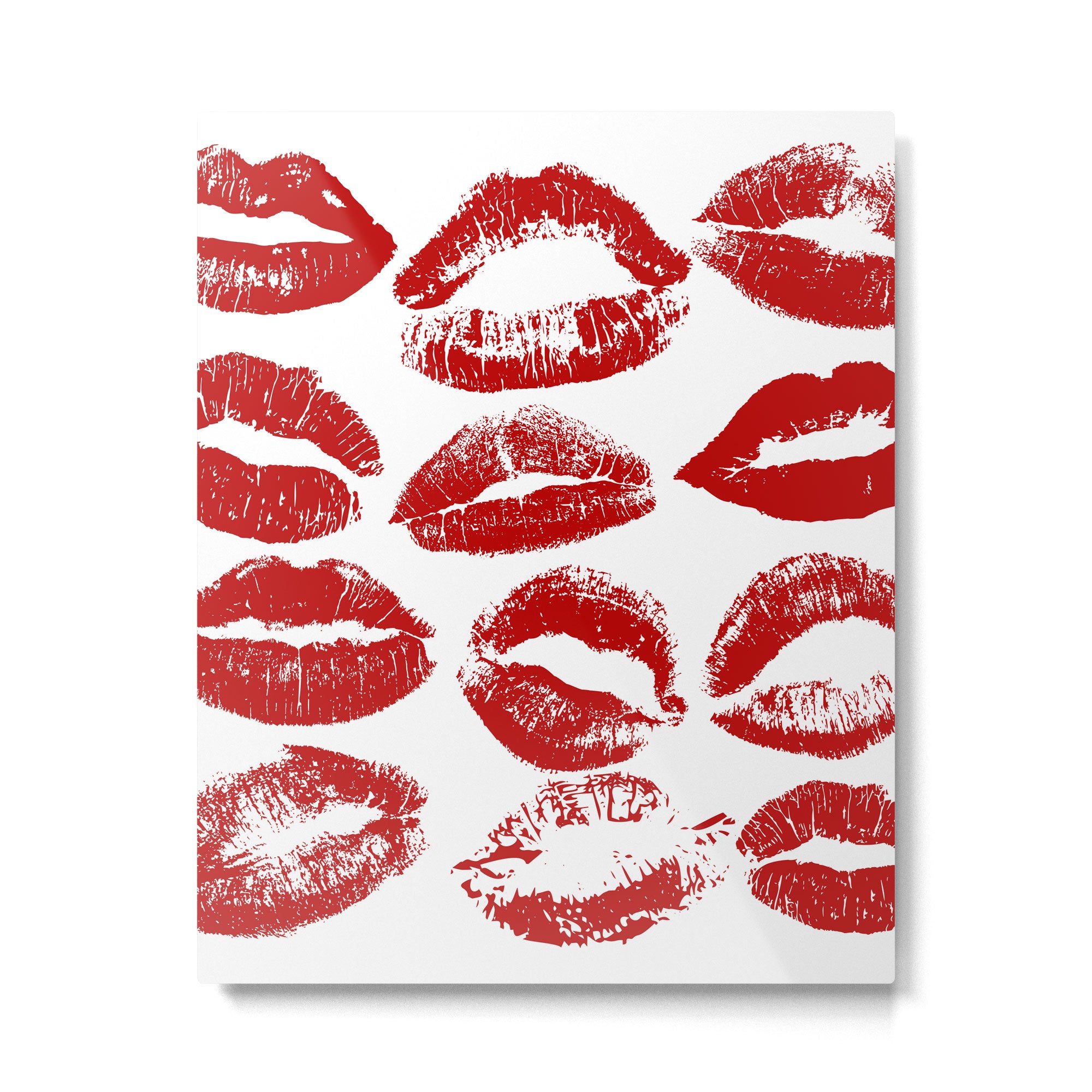 red lipstick kisses Metal Print Gallery Image 6