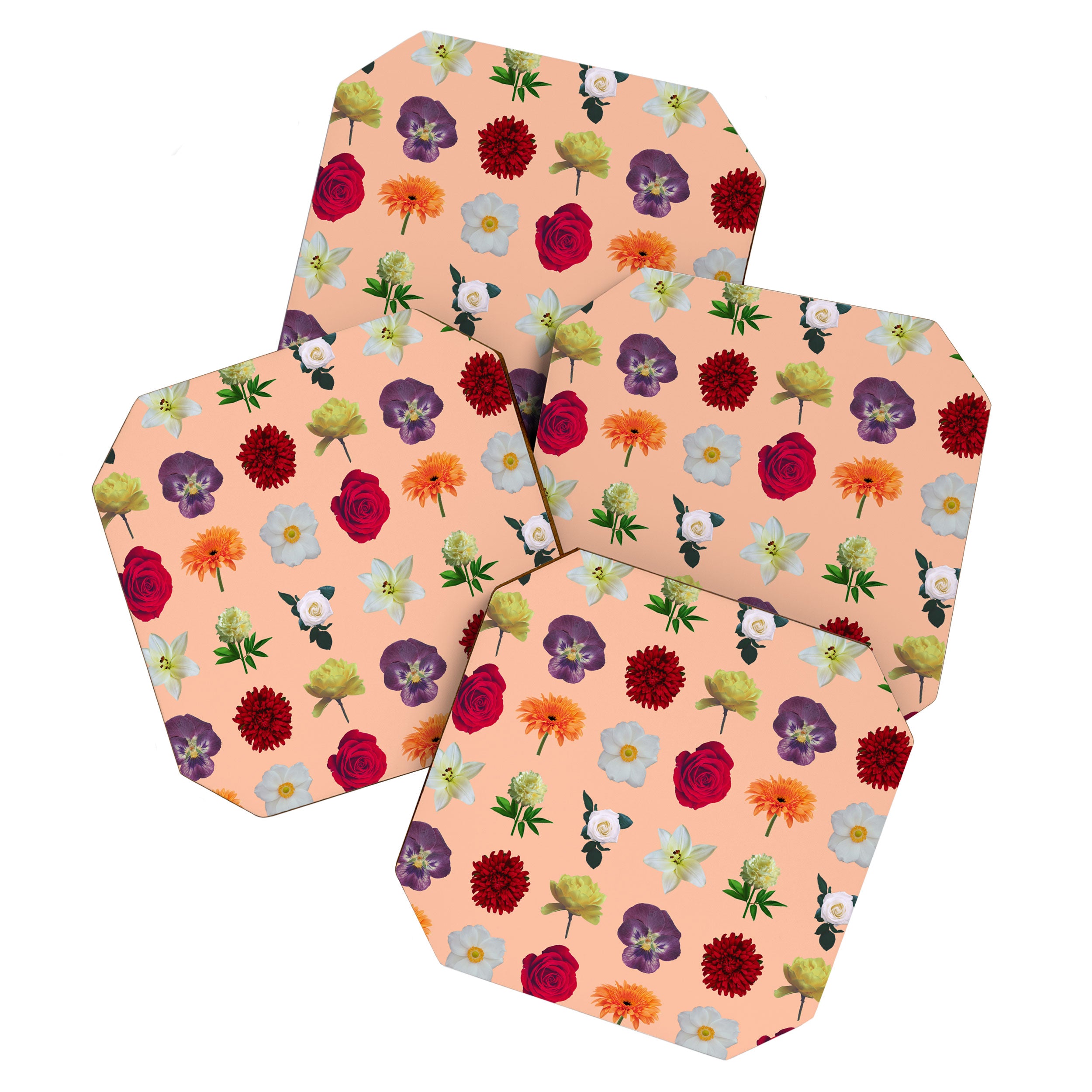 sunshine orange flower collage Coaster Gallery Image 1