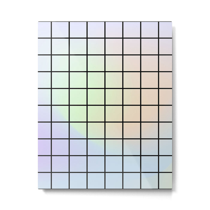 synthwave background grid Metal Print Gallery Image 1