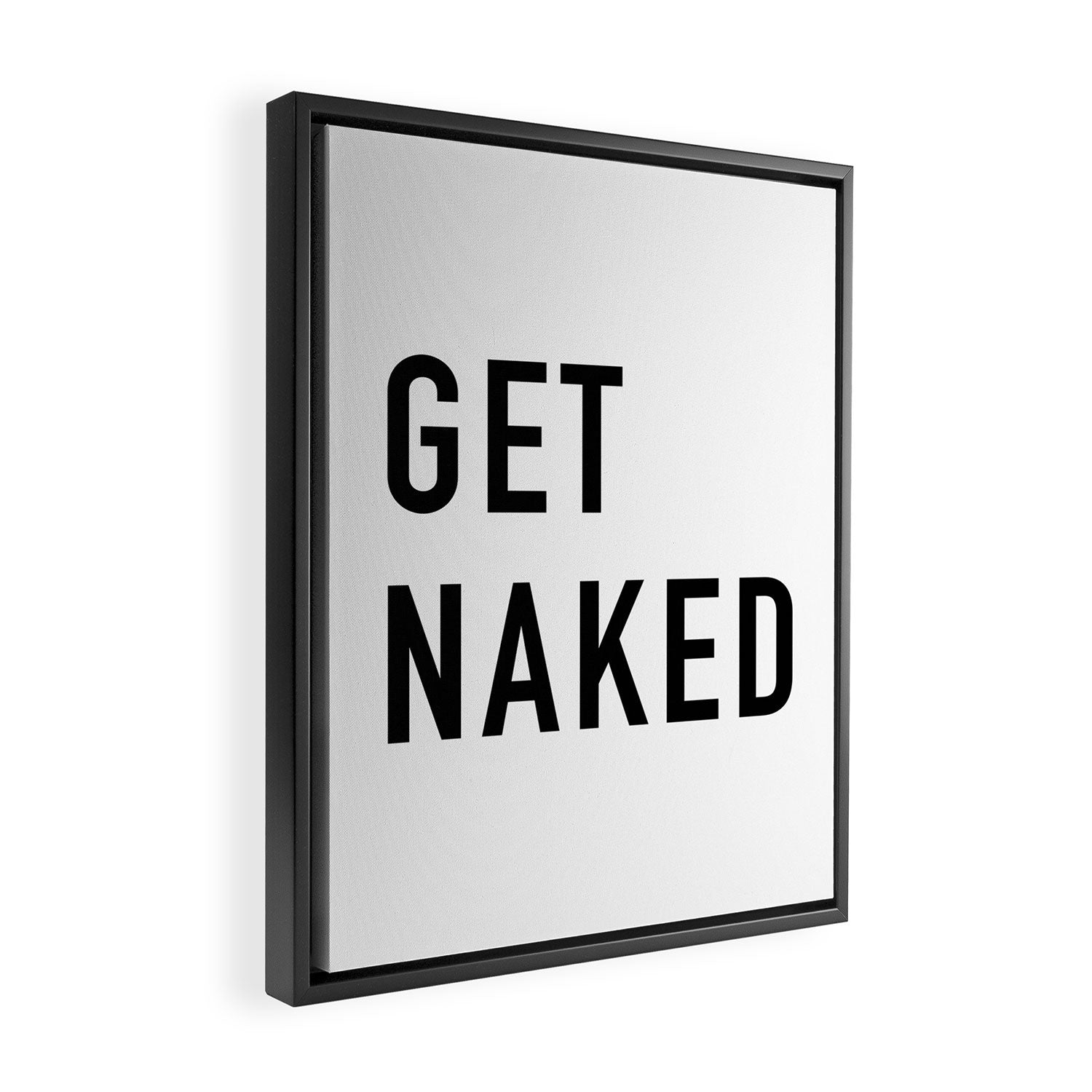 Get Naked Framed Canvas Print Gallery Image 2