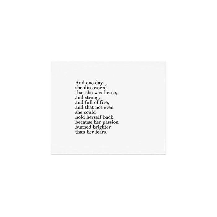 And one day she discovered that she was fierce Art Print Gallery Image 1