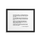 For what it's worth - F Scott Fitzgerald quote Framed Art Print Gallery Image 5