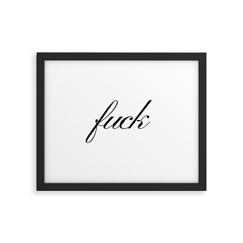 Fuck Framed Art Print Gallery Image 5