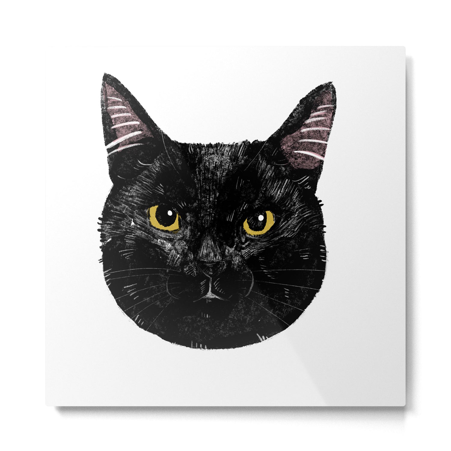 Black Cat needs snacks Metal Print Gallery Image 2
