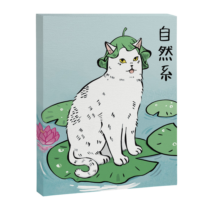Lotus Cat Canvas Print Gallery Image 1