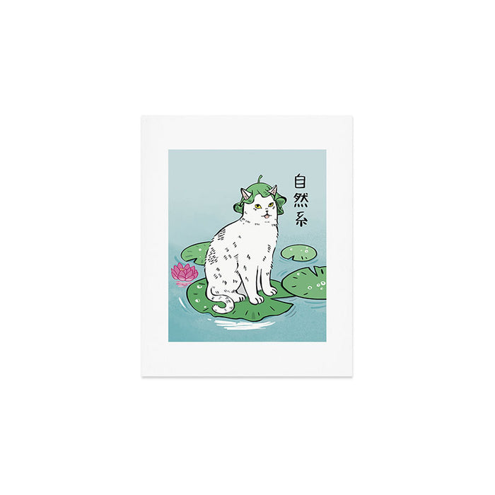 Lotus Cat Art Print Gallery Image 1