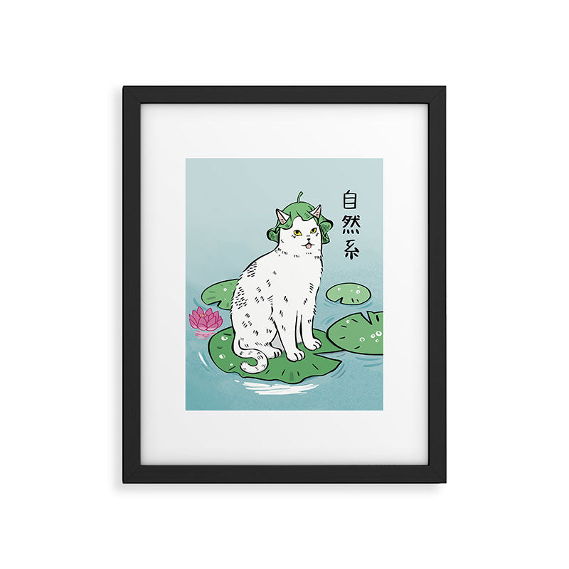 Lotus Cat Framed Art Print Gallery Image 6
