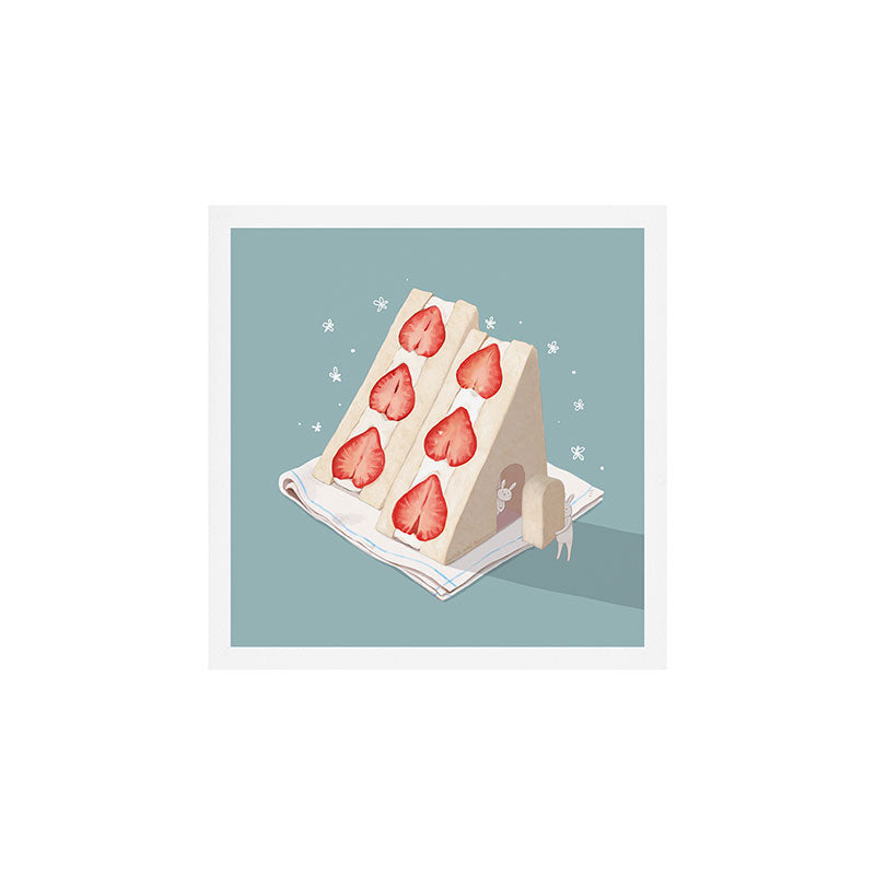 Strawberry Sandwiches Art Print Gallery Image 1