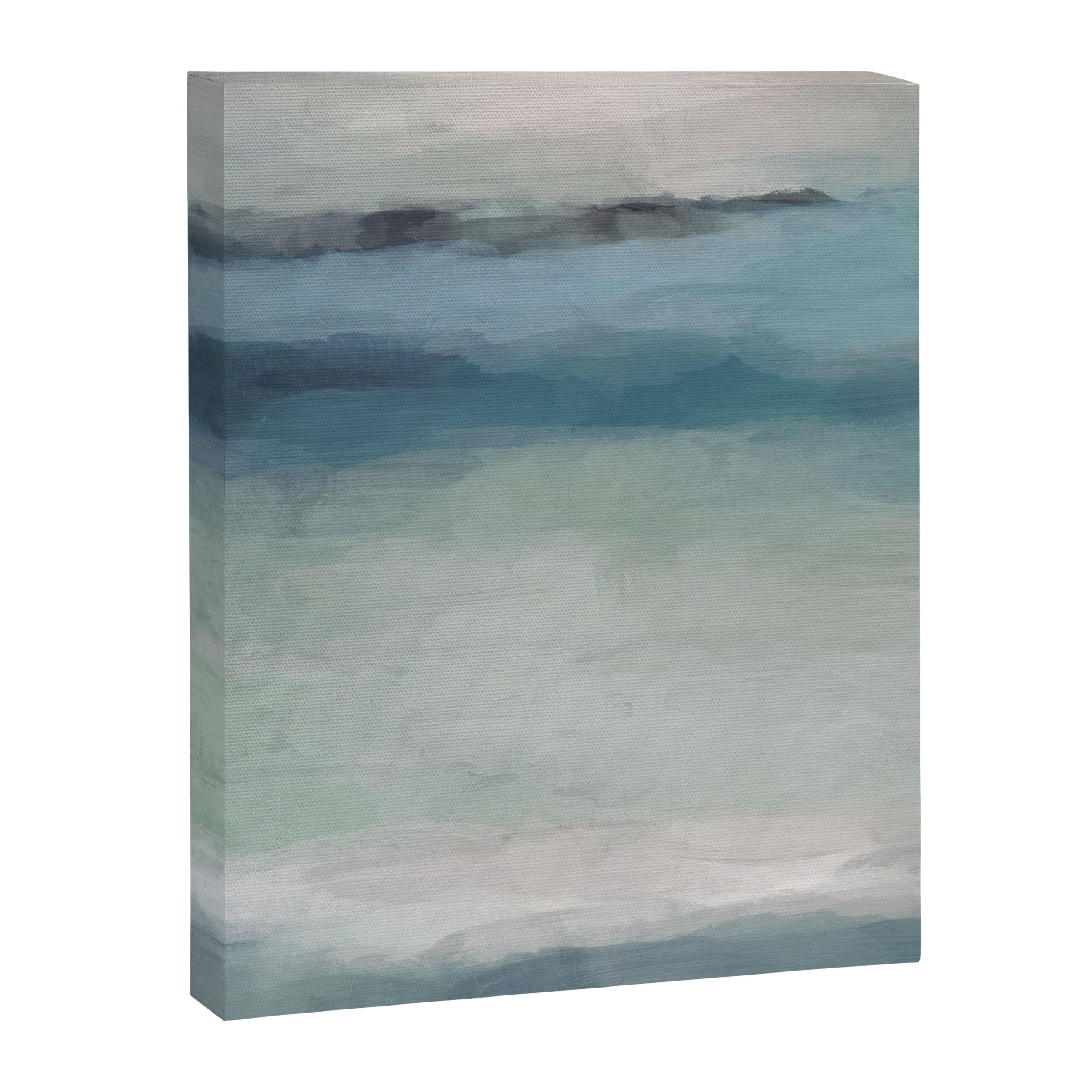 Dragons Teeth Maui - Abstract Painting, Light Blue, Teal, Sage Green Prints Modern Wall Art Canvas Print Gallery Image 3