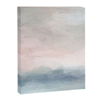 Atlantic Ocean Sunrise II - Blush Pink Mint Sky Baby Blue Abstract Sky, Water Clouds Painting Canvas Print Gallery Image 6