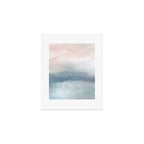 Atlantic Ocean Sunrise III - Blush Pink Mint Sky Baby Blue Abstract Sky Art Water Clouds Painting Art Print Gallery Image 1