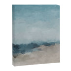 Beach Day I - Navy Ocean Horizon Sandy Sunny Clear Blue Skies Abstract Nature Painting Wall Art Canvas Print Gallery Image 6