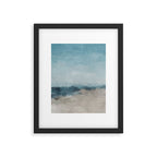 Beach Day I - Navy Ocean Horizon Sandy Sunny Clear Blue Skies Abstract Nature Painting Wall Art Framed Art Print Gallery Image 5
