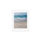 Beach Dream II - Aqua Blue Ocean Shore Break Waves Horizon Sandy Abstract Ocean Painting Art Print Art Print Gallery Image 1