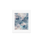 Beautiful Breeze I - Mint Aqua Navy Indigo Blue Blush Pink Abstract Painting, Modern Wall Art Art Print Gallery Image 1