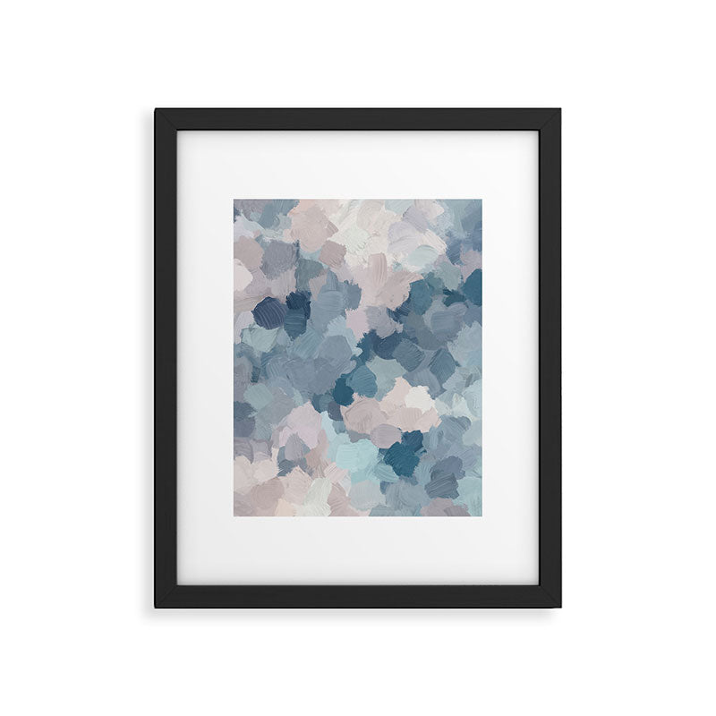 Beautiful Breeze I - Mint Aqua Navy Indigo Blue Blush Pink Abstract Painting, Modern Wall Art Framed Art Print Gallery Image 5
