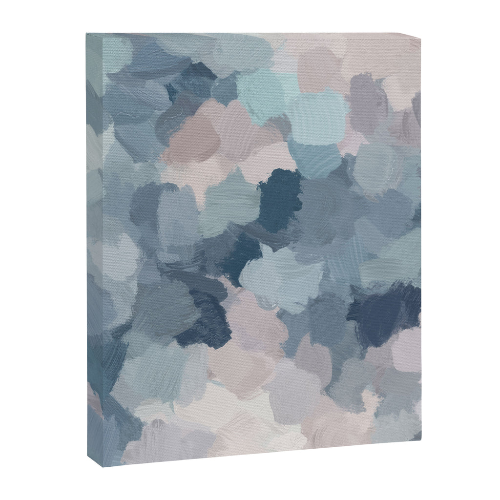 Beautiful Breeze II - Mint Aqua Navy Indigo Blue Blush Pink Abstract Nature Ocean Painting Art Print Canvas Print Gallery Image 6