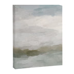 Break in the Weather I - Gray Blue Sage Green Sunrise Abstract Nature Ocean Painting Art Print Canvas Print Gallery Image 6