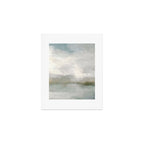Break in the Weather II - Modern Abstract Painting, Light Teal, Sage Green Gray Cloudy Weather Ocean Art Print Gallery Image 1