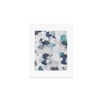 Clouds Before Space - Navy Indigo Turquoise Blue White Gray Mint Abstract Air Painting Art Art Print Gallery Image 1
