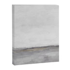 Cloudy Horizon I - Light & Dark Gray with Gold Charcoal Grey Abstract Painting, Modern Wall Art, Canvas Print Gallery Image 6