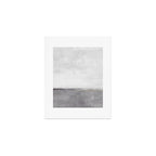 Cloudy Horizon II - Light & Dark Gray with Gold Charcoal Grey Abstract Painting, Modern Wall Art, Art Print Gallery Image 1