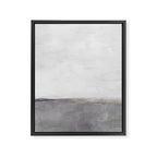 Cloudy Horizon II - Light & Dark Gray with Gold Charcoal Grey Abstract Painting, Modern Wall Art, Framed Canvas Print Gallery Image 6