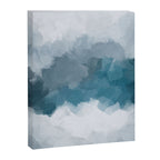 Cold Mountain - Blue Gray Navy Indigo Abstract Snow Nature Winter Rustic Painting Art Print Canvas Print Gallery Image 6