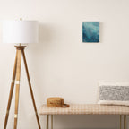 Diving in Deeper - Mint Aqua Turquoise Navy Blue Nautical Abstract Painting Modern Minimal Art Canvas Print Gallery Image 2