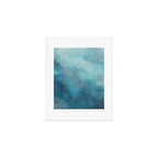 Diving in Deeper - Mint Aqua Turquoise Navy Blue Nautical Abstract Painting Modern Minimal Art Art Print Gallery Image 1