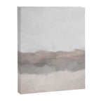 Dune Hill - Gray Clouds Beige Sandy Beach Coastal Abstract Nature Painting Art Print Wall Decor  Canvas Print Gallery Image 6