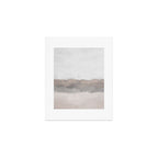 Dune Hill - Gray Clouds Beige Sandy Beach Coastal Abstract Nature Painting Art Print Wall Decor  Art Print Gallery Image 1