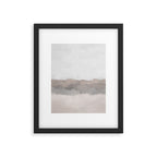 Dune Hill - Gray Clouds Beige Sandy Beach Coastal Abstract Nature Painting Art Print Wall Decor  Framed Art Print Gallery Image 5