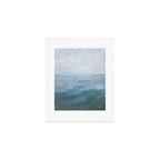 Early Riser - Sky Denim Teal Blue Abstract Nature Ocean Painting Art Print Wall Decor  Art Print Gallery Image 1