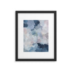 Final Flourishing - Navy Indigo Gray Blue Blush Pink Lavender Abstract Floral Spring Wall Art Framed Art Print Gallery Image 5