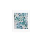 Flowers in the Wind II - Mint Green Sky Blue Teal Blush Pink Abstract Nature Nature Painting Art Art Print Gallery Image 1