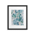 Flowers in the Wind II - Mint Green Sky Blue Teal Blush Pink Abstract Nature Nature Painting Art Framed Art Print Gallery Image 5
